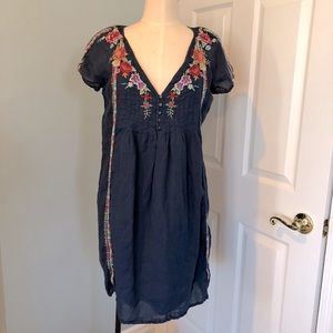 Linen Embroidered Dress by Johnny Was 3J Workshop